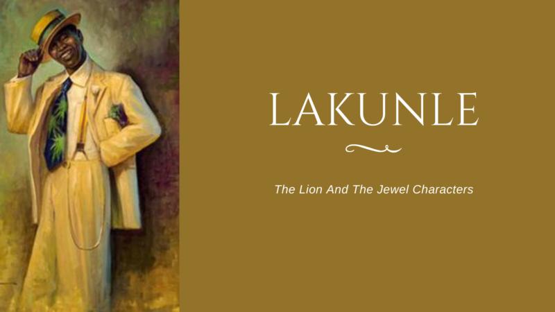 The Lion And The Jewel Characters-Sidi(the jewel), Lakunle, Baroka, Sadiku, The Stranger, The Wrestler, The Favorite, The Surveyor.